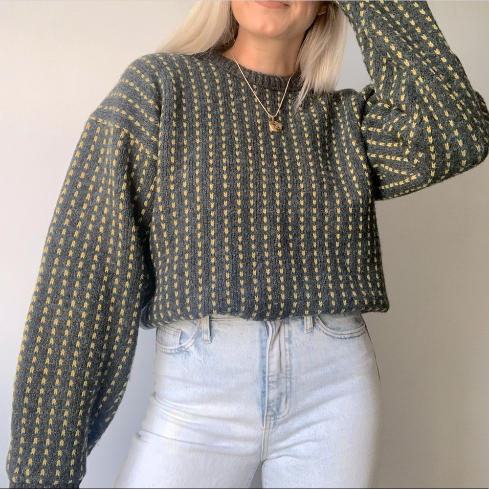 VINTAGE | Oversized Slouchy Wool Sweater Top